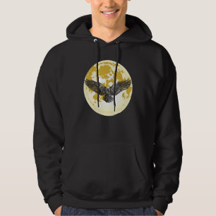 Creepy Night Black Crow Animal Bird Gothic Full Mo Hoodie