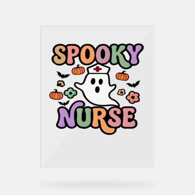 Creepy Nurse Classic T-Shirt Acrylic Sign (Front)