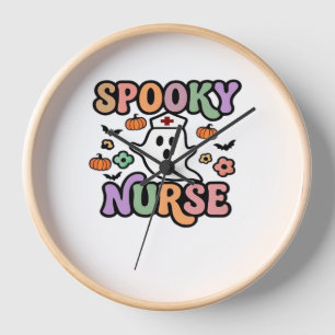 Creepy Nurse Classic T-Shirt Clock