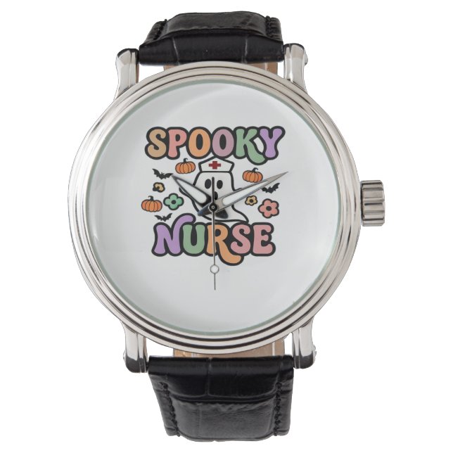 Creepy Nurse Classic T-Shirt Watch (Front)