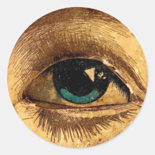 Creepy Odd Eye Ball Looking At You Classic Round Sticker