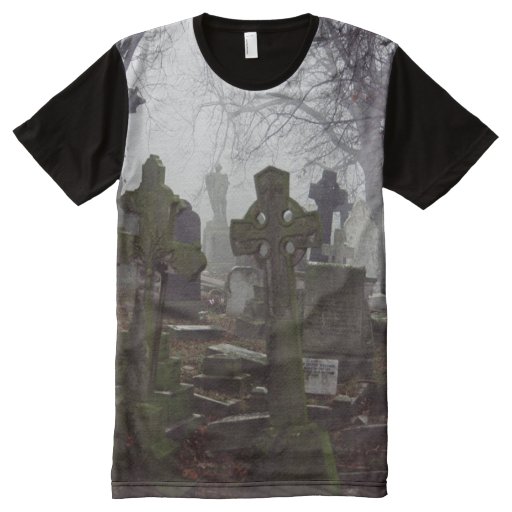 Image of creepy old graveyard All-over Print T-shirt