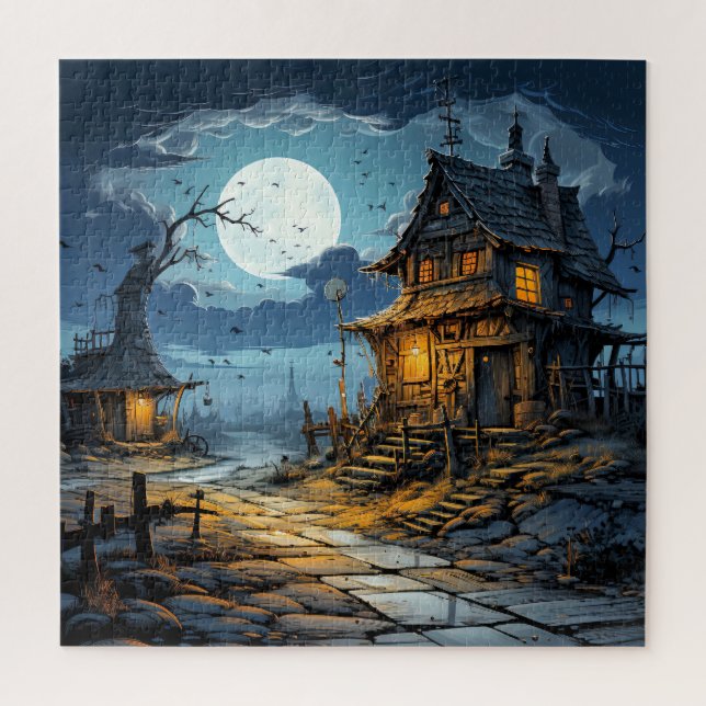 Creepy Old Haunted House Jigsaw Puzzle (Vertical)