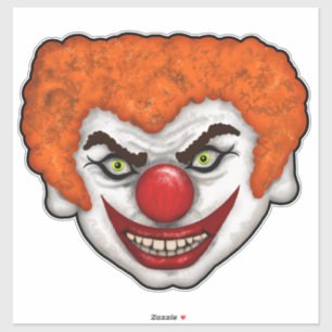 Creepy Orange Hair Clown Face   Cherie's Art 2020