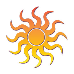 Creepy Orange Sun Running T-Shirt Spooky Art