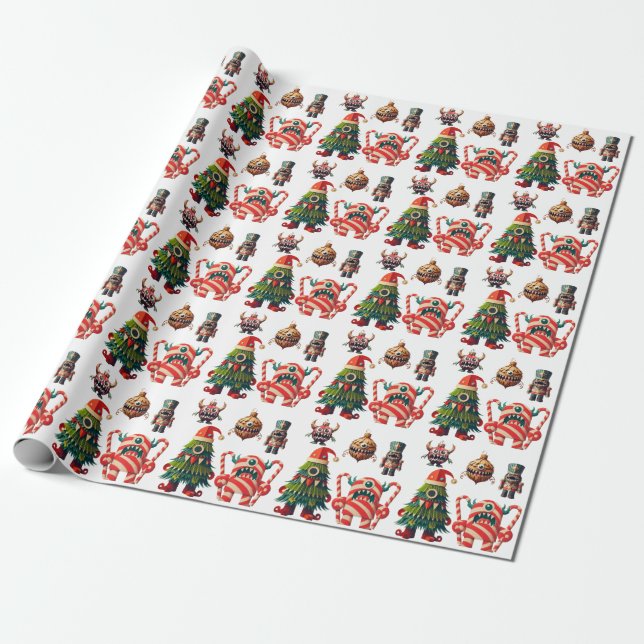 Creepy Paper Christmas Monsters  (Unrolled)