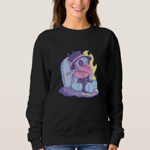 Creepy Pastel Goth Soft Goth emo A plague doctor V Sweatshirt