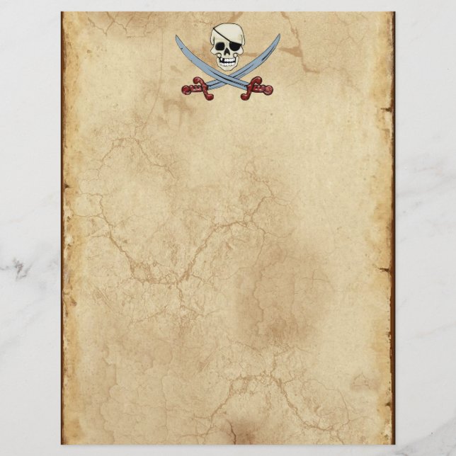 Creepy Pirate Skull & Crossed Cutlasses (Front)