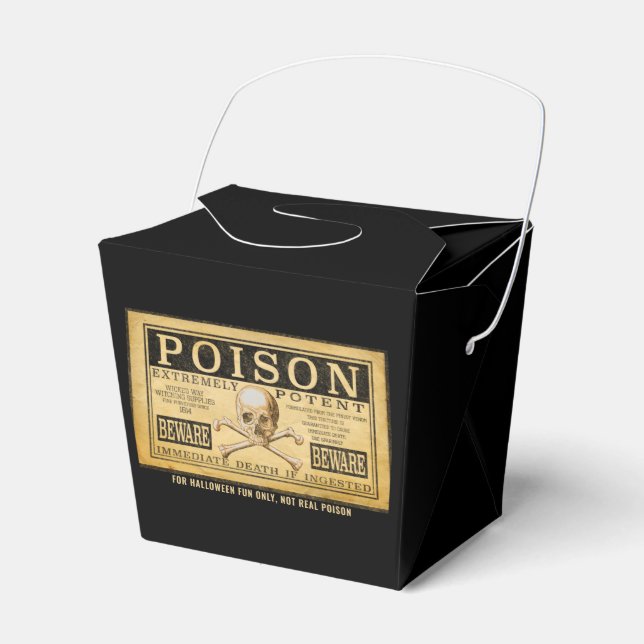 Creepy "POISON" Halloween Favour Box (Front Side)