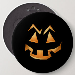 Creepy Pumpkin Face Halloween 6 Cm Round Badge