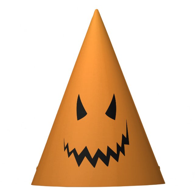 Creepy Pumpkin Halloween Party Paper Hat (Front)