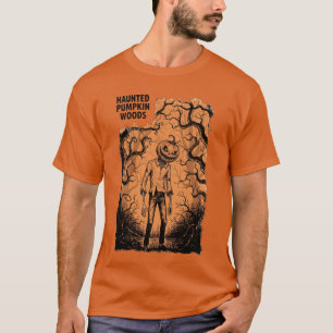 Creepy Pumpkin Head Halloween Art Dark Vintage F T-Shirt