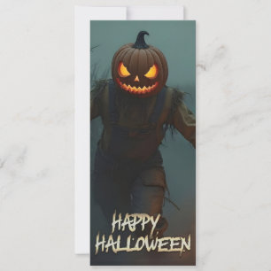 Creepy Pumpkin Head Halloween Scene