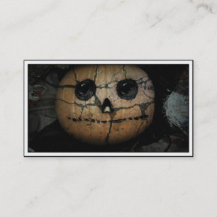 Creepy  Pumpkin Jack-o-Lantern Business Card
