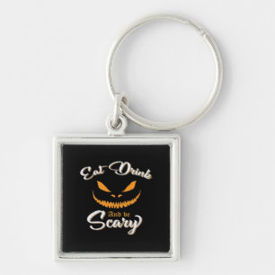 Creepy Pumpkin Monster Halloween Key Ring