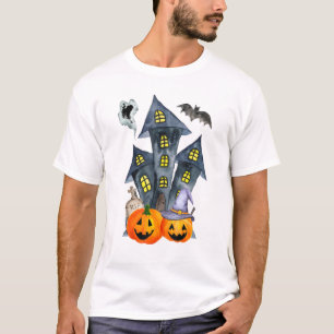 Creepy Pumpkin Spectre Halloween Castle For Men Wo T-Shirt