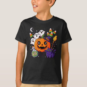 Creepy Pumpkin & Spider Fall Design – Cosy Spooky T-Shirt