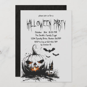 Creepy Pumpkins Halloween Party  Invitation