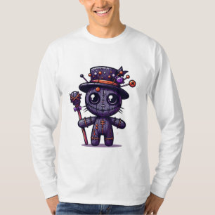 creepy purple voodoo doll design T-Shirt