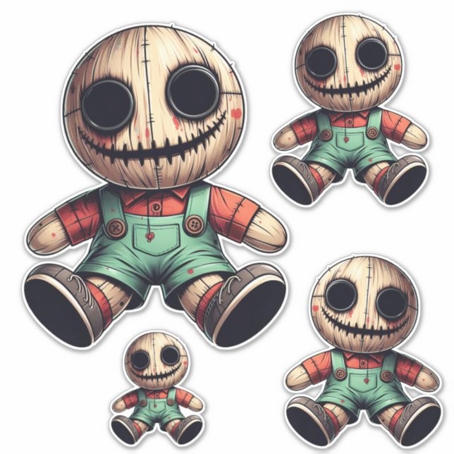 Creepy Rag Doll boy cartoon dark art (Front)