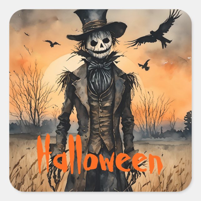 Creepy Scarecrow  Square Sticker (Front)