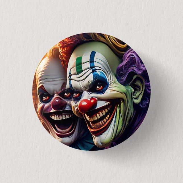  Creepy Scary Clowns Horror Collectible  3 Cm Round Badge (Front)