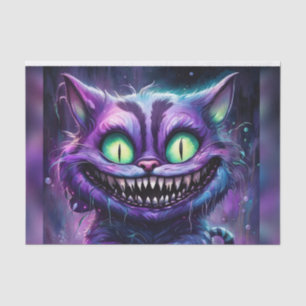 Creepy Scary Halloween Cheshire Cat Decoupage Tissue Paper