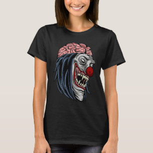 Creepy Scary Halloween Evil Zombie Clown Horror T-Shirt