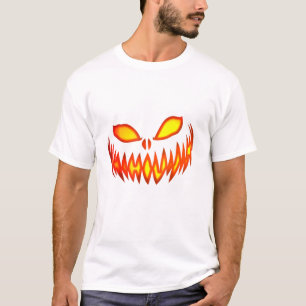 Creepy Scary Halloween Pumpkin Face T-Shirt