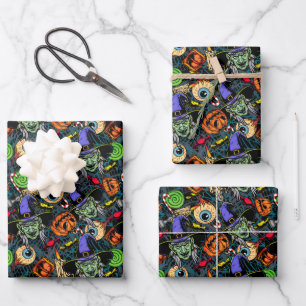 Creepy Scary Halloween Spooky Wrapping Paper Sheet