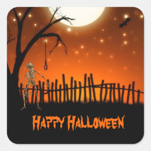 Creepy & Scary Halloween Square Sticker