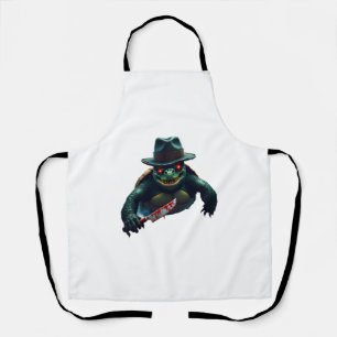 Creepy Scary Halloween Turtle T-Shirt Apron