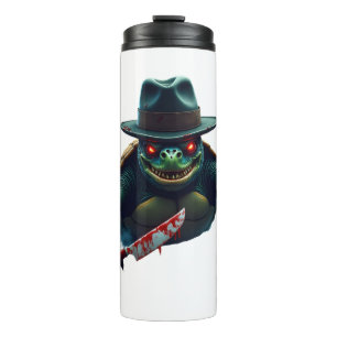 Creepy Scary Halloween Turtle T-Shirt Thermal Tumbler