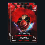 Creepy Scary Killer Clown Halloween Birthday Party Invitation<br><div class="desc">Creepy Scary Killer Clown Halloween Birthday Party Invitations</div>