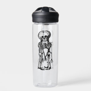 creepy siamese twins skeleton kids anatomy art water bottle