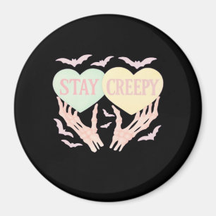 Creepy Skeleton Hand Holding Hearts Pastel Goth  Magnet