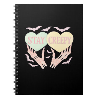 Creepy – Skeleton Hand Holding Hearts Sweet And Sp Notebook