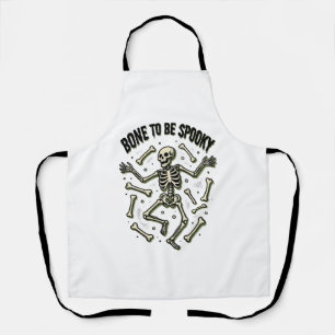 Creepy Skeleton Shirt Vintage Halloween Bones Desi Apron