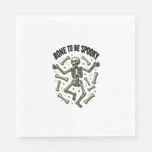 Creepy Skeleton Shirt Vintage Halloween Bones Desi Napkin