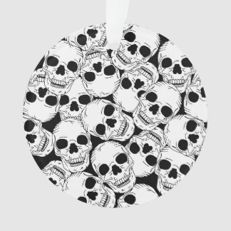 Creepy Skeleton Skulls Goth Halloween Ornament