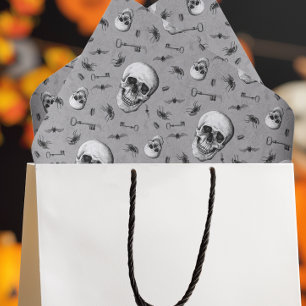Creepy Skull and Spiders Pattern Halloween Tissue Paper