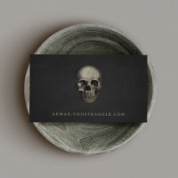 Creepy Skull Black Calling Card