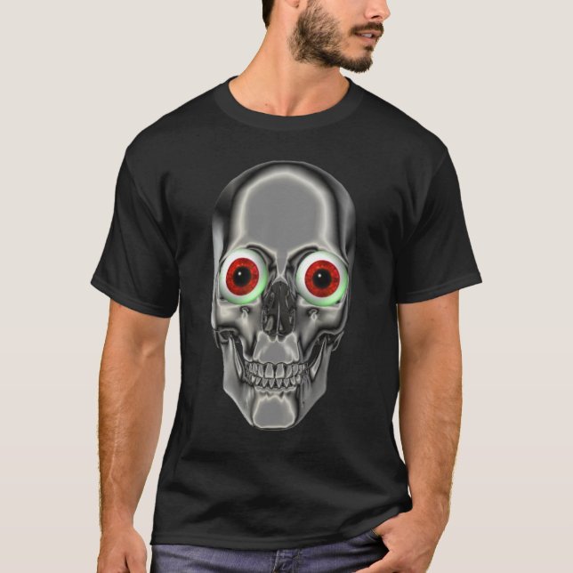 Creepy Skull Eyeballs  T-Shirt (Front)