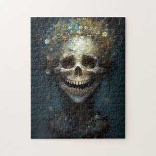 Creepy Skull Gothic Dark Fantasy Art Jigsaw Puzzle