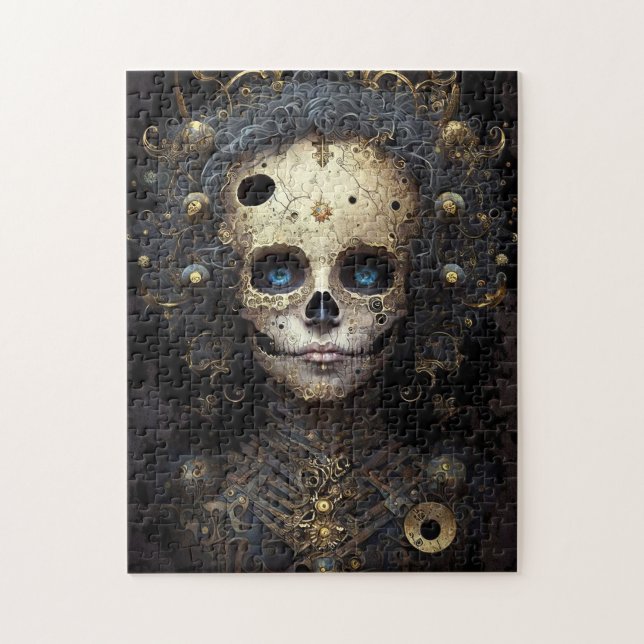 Creepy Skull Gothic Dark Fantasy Art Jigsaw Puzzle (Vertical)