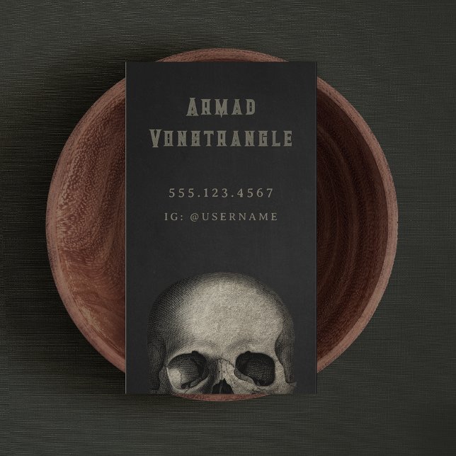 Creepy Skull Halloween Business Card (Creator Uploaded)