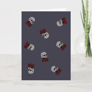 “Creepy Skull Horror Design – Spooky Halloween Art Card