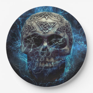 Creepy Skull Paper Plate