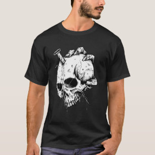 Creepy Skull Skeleton Hand Black White Modern Hall T-Shirt
