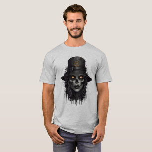 Creepy Skull Witch with Glowing Eyes Art T-Shirt